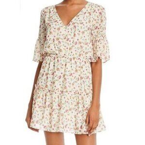 Lost + Wander Dress Love In Bloom Floral Ruffle Babydoll Womens Medium